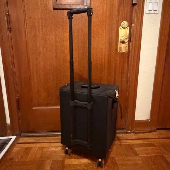 BELLAMI Black and Gold Rolling Travel Bag - Picture 3 of 9